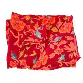 Langer, roter Chiffon-Schal