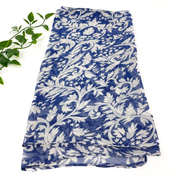 Langer, dunkelblauer Chiffon-Schal.  