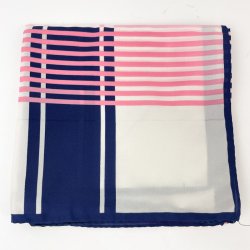 Pink-blaues Vintage-Satintuch