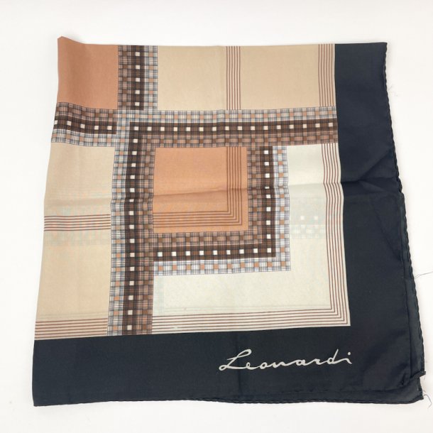 Braunes Vintage-Satintuch von Leonardi, Italien.  