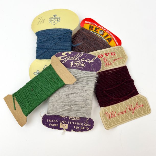 Fem farver vintage stoppegarn 