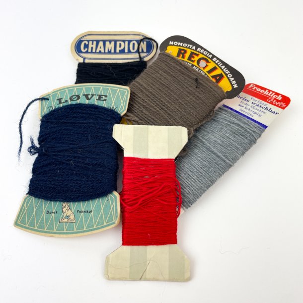 Fem farver vintage stoppegarn 