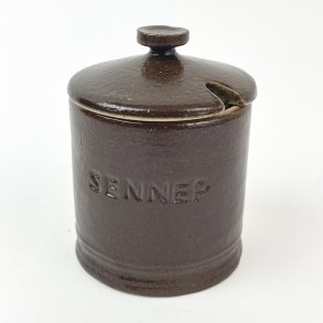 Vintage stentjskrukke til sennep