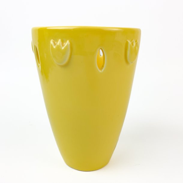 Gul retro tulipanvase