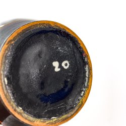 Handbemalte Vintage-Vase mit krftigen Farben