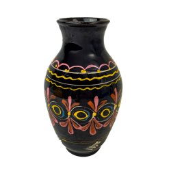 Handbemalte Vintage-Vase mit krftigen Farben