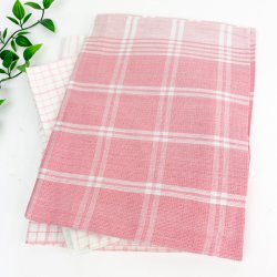 Tre rosa retro viskestykker