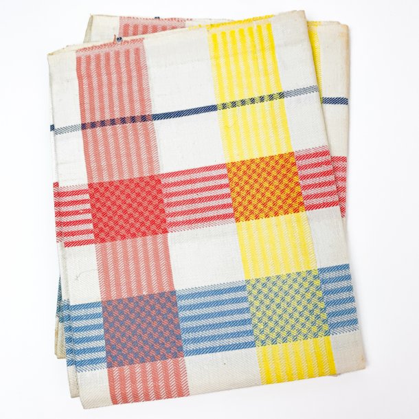 To vintage viskestykker med tern