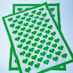 Gr�nne retro hjerte viskestykker