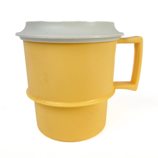 Gult retro krus med l�g � Tupperware
